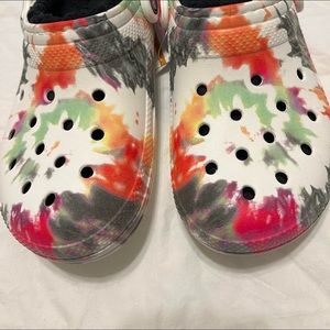 Tie dye Crocs